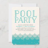 Uitnodiging Waves Pool Party (Voorkant)