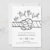 Uitnodiging, we hielden de knoop op. aankondiging (Voorkant)