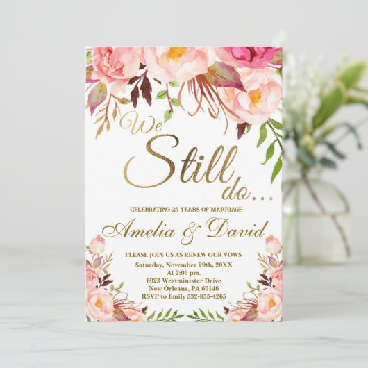 Uitnodiging 'We Still Do', hernieuwing van gelofte (Staand voorkant)