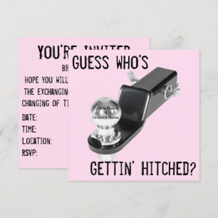 Uitnodiging - Weddenschap - "Hitched"