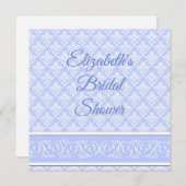 Uitnodiging - Wedgewood Blue Damask (Voorkant / Achterkant)