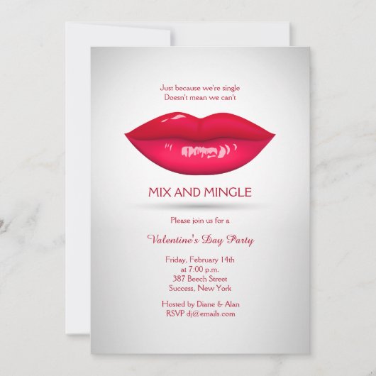 Uitnodiging Weelderige Lippen (Voorkant)