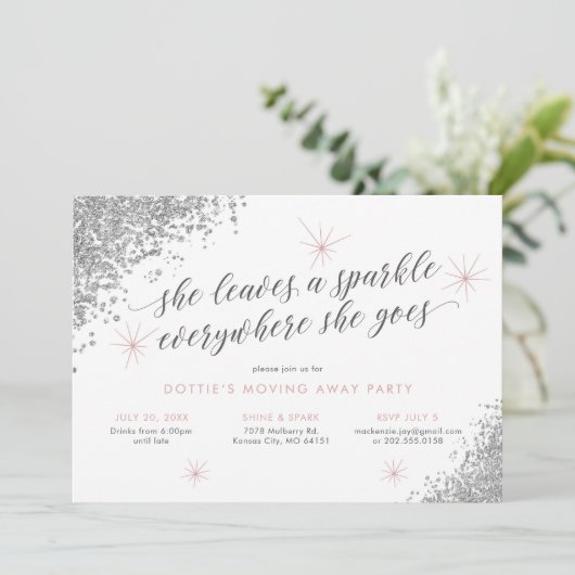 Uitnodiging weggaan (Staand voorkant)