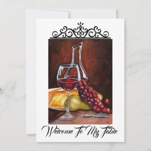 Uitnodiging - Welkom bij mijn tabel (Voorkant)
