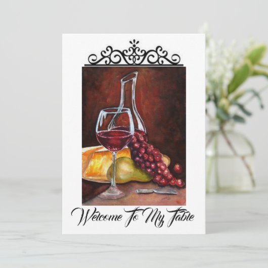 Uitnodiging - Welkom bij mijn tabel (Staand voorkant)