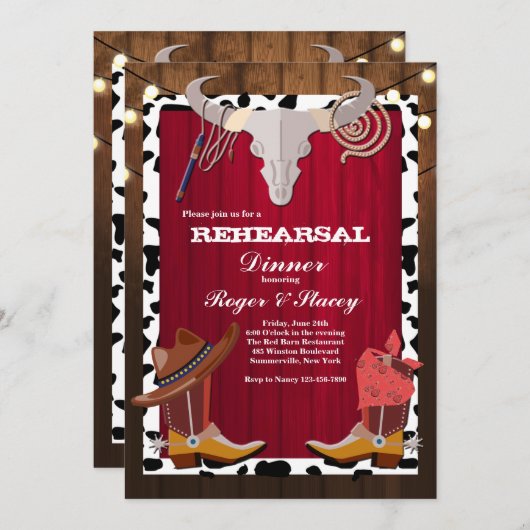 Uitnodiging westerne partij (Voorkant / Achterkant)