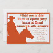 Uitnodiging westerne themapartij (Achterkant)