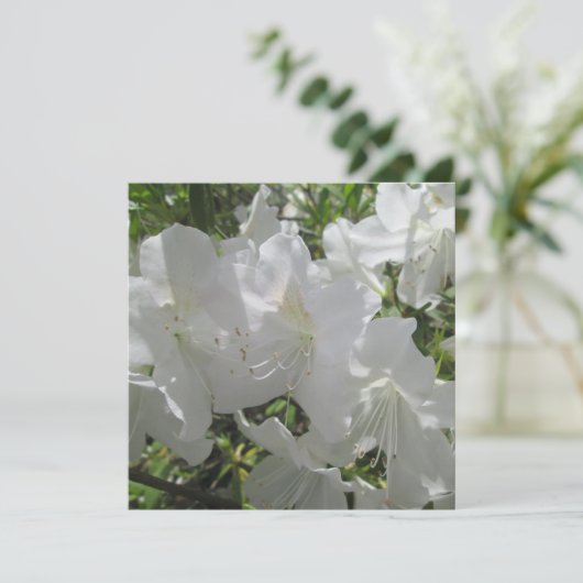 Uitnodiging - White Azaleas (Staand voorkant)