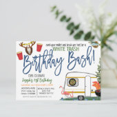 Uitnodiging White Trash Bash (Staand voorkant)