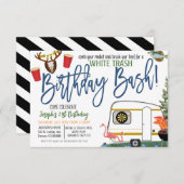 Uitnodiging White Trash Bash (Voorkant / Achterkant)