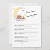 Uitnodiging Wie kent mama het beste. (Voorkant)