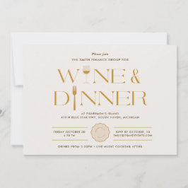 Uitnodiging wijn diner zakelijke evenementen