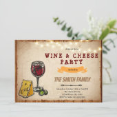 Uitnodiging wijn en kaasfeest (Staand voorkant)