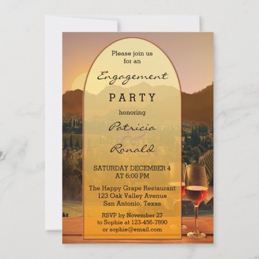 Uitnodiging wijnbouwpartij voor wijnbouw (Achterkant)