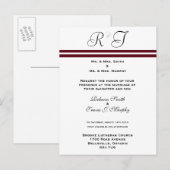 Uitnodiging - wijnlijn briefkaart (Voorkant / Achterkant)