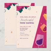 Uitnodiging wijnpartij (Voorkant / Achterkant)