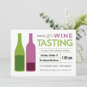 Uitnodiging wijnpartij (Staand voorkant)