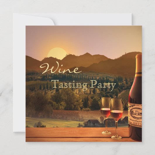Uitnodiging wijnpartij (Voorkant)