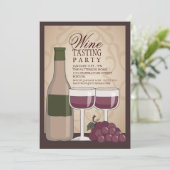 Uitnodiging wijnpartij (Staand voorkant)