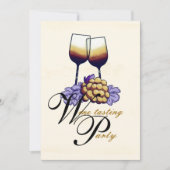Uitnodiging wijnpartij (Voorkant)