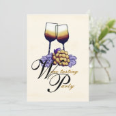 Uitnodiging wijnpartij (Staand voorkant)