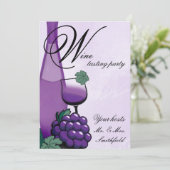 Uitnodiging wijnpartij (Staand voorkant)