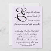 Uitnodiging wijnpartij (Achterkant)