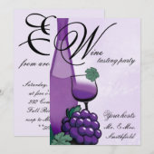 Uitnodiging wijnpartij (Voorkant / Achterkant)