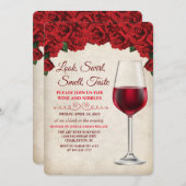 Uitnodiging wijnproeverij feest editie (Voorkant / Achterkant)