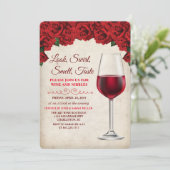 Uitnodiging wijnproeverij feest editie (Staand voorkant)