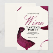 Uitnodiging Wijnproeverij met Witte en Roze Wijn (Voorkant / Achterkant)