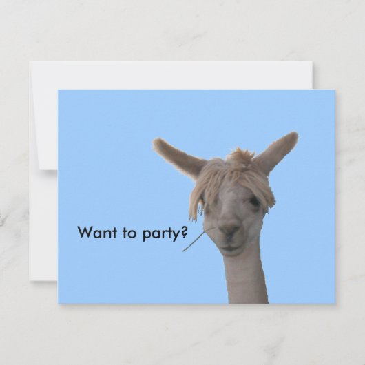 Uitnodiging - Wil je feesten? (Voorkant)