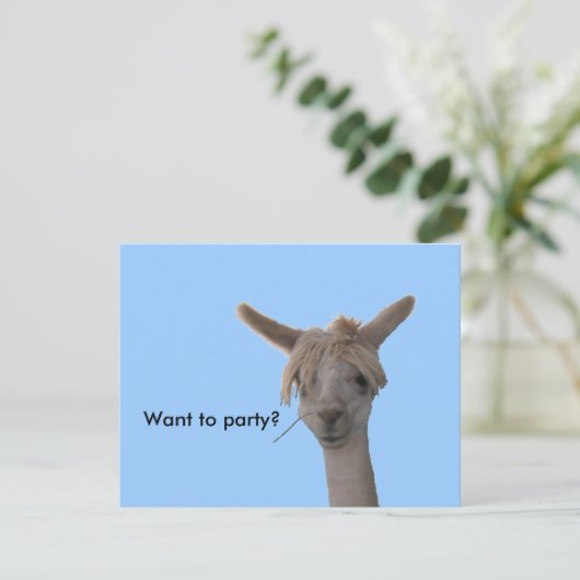 Uitnodiging - Wil je feesten? (Staand voorkant)