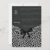 Uitnodiging Wild Black White (Achterkant)