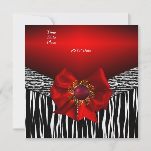 Uitnodiging Wild Red White (Achterkant)