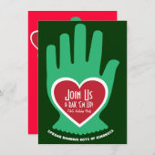 Uitnodiging: Willekeurige kerstwet Kaart (Voorkant / Achterkant)