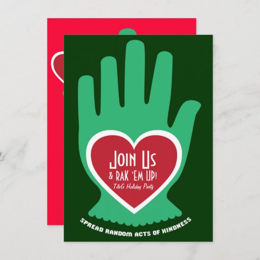 Uitnodiging: Willekeurige kerstwet Kaart (Voorkant / Achterkant)