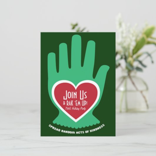 Uitnodiging: Willekeurige kerstwet Kaart (Staand voorkant)