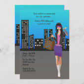 Uitnodiging winkelmeisje (Voorkant / Achterkant)