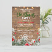 Uitnodiging Winter Greens Bedrijfs Kerstfeest (Staand voorkant)