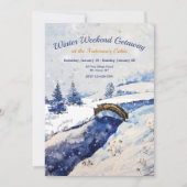 Uitnodiging Winter River Brug (Voorkant)