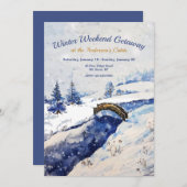 Uitnodiging Winter River Brug (Voorkant / Achterkant)