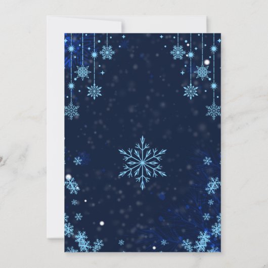 Uitnodiging Winter Wonderland Kerstfeest (Achterkant)