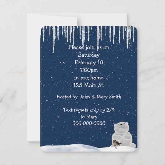 Uitnodiging winterBlues Party (Achterkant)