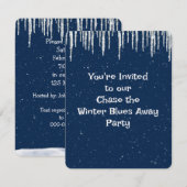 Uitnodiging winterBlues Party (Voorkant / Achterkant)