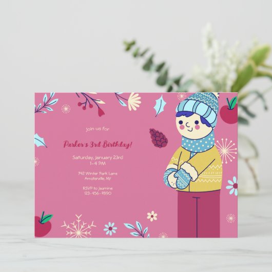 Uitnodiging Winterfeest (Staand voorkant)