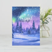 Uitnodiging Winterfeest – Elegant Sneeuw Design (Staand voorkant)