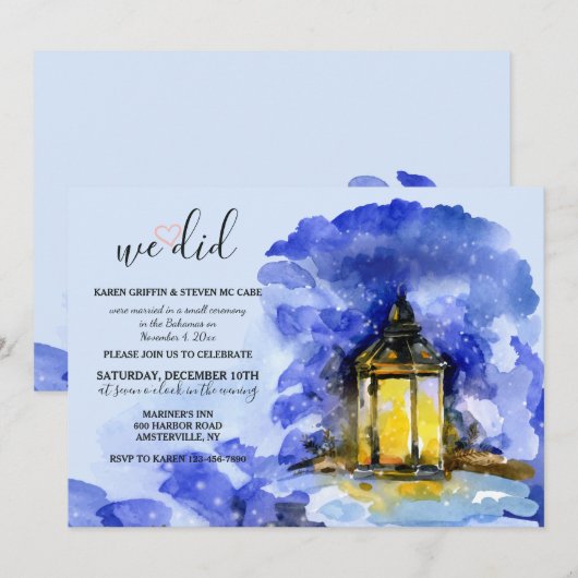 Uitnodiging Winterlantaarn (Voorkant / Achterkant)