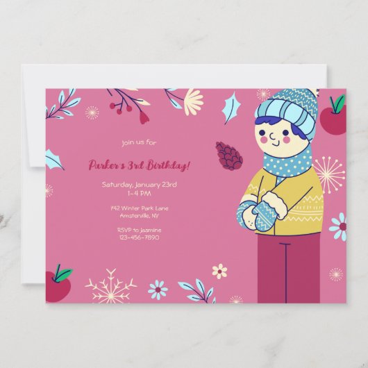 Uitnodiging winterpartij (Voorkant)