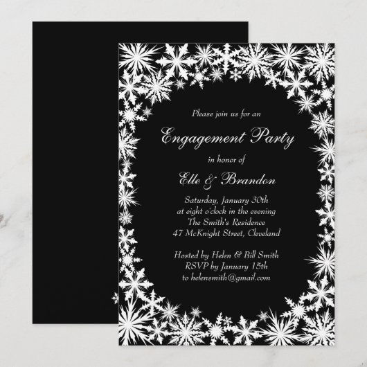 Uitnodiging winterpartij (Voorkant / Achterkant)